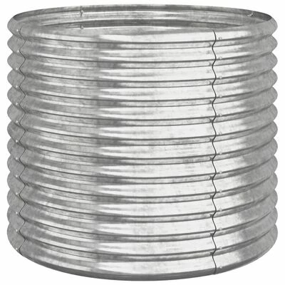 VidaXL Jardinière de jardin Acier enduit de poudre 80x80x68 cm Argenté 1 VidaXL Jardinière de jardin Acier enduit de poudre 80x80x68 cm Argenté