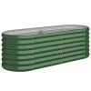 VidaXL Jardinière de jardin Acier enduit de poudre 114x40x36 cm Vert