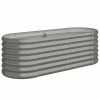 VidaXL Jardinière de jardin Acier enduit de poudre 114x40x36 cm Gris