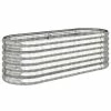 VidaXL Jardinière Acier enduit de poudre 114x40x36 cm Argenté