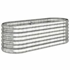 VidaXL Jardinière Acier enduit de poudre 114x40x36 cm Argenté