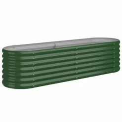 VidaXL Jardinière de jardin Acier enduit de poudre 152x40x36 cm Vert