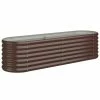 VidaXL Jardinière de jardin Acier enduit de poudre 152x40x36 cm Marron