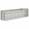 VidaXL Jardinière Acier enduit de poudre 152x40x36 cm Argenté