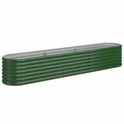VidaXL Jardinière de jardin Acier enduit de poudre 224x40x36 cm Vert