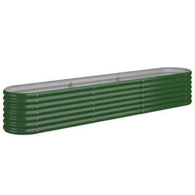 VidaXL Jardinière de jardin Acier enduit de poudre 224x40x36 cm Vert 1 VidaXL Jardinière de jardin Acier enduit de poudre 224x40x36 cm Vert