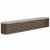 VidaXL Jardinière de jardin Acier enduit de poudre 224x40x36 cm Marron
