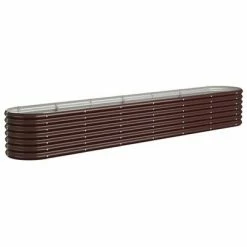 VidaXL Jardinière de jardin Acier enduit de poudre 260x40x36 cm Marron
