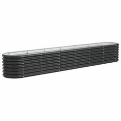 VidaXL Jardinière Acier enduit de poudre 260x40x36 cm Anthracite