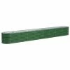 VidaXL Jardinière de jardin Acier enduit de poudre 332x40x36 cm Vert