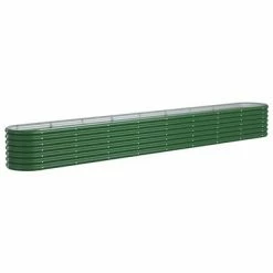 VidaXL Jardinière de jardin Acier enduit de poudre 332x40x36 cm Vert