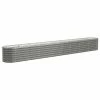 VidaXL Jardinière de jardin Acier enduit de poudre 332x40x36 cm Gris