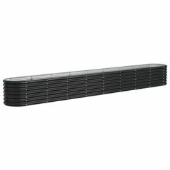 VidaXL Jardinière Acier enduit de poudre 332x40x36 cm Anthracite