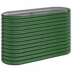 VidaXL Jardinière de jardin Acier enduit de poudre 114x40x68 cm Vert