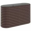 VidaXL Jardinière de jardin Acier enduit de poudre 114x40x68 cm Marron