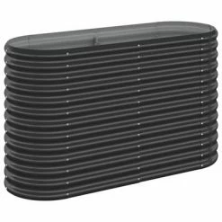 VidaXL Jardinière Acier enduit de poudre 114x40x68 cm Anthracite