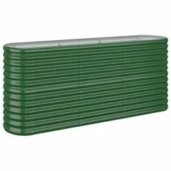 VidaXL Jardinière de jardin Acier enduit de poudre 152x40x68 cm Vert