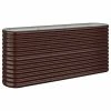 VidaXL Jardinière de jardin Acier enduit de poudre 152x40x68 cm Marron