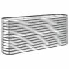 VidaXL Jardinière Acier enduit de poudre 152x40x68 cm Argenté