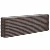 VidaXL Jardinière de jardin Acier enduit de poudre 224x40x68 cm Marron