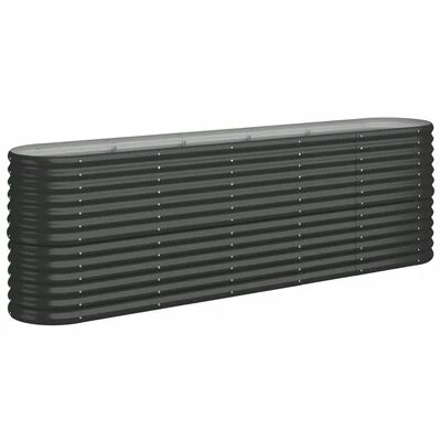 VidaXL Jardinière de jardin Acier enduit poudre 224x40x68cm Anthracite 1 VidaXL Jardinière de jardin Acier enduit poudre 224x40x68cm Anthracite