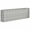 VidaXL Jardinière de jardin Acier enduit de poudre 224x40x68cm Argenté
