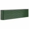 VidaXL Jardinière de jardin Acier enduit de poudre 260x40x68 cm Vert