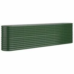 VidaXL Jardinière de jardin Acier enduit de poudre 260x40x68 cm Vert
