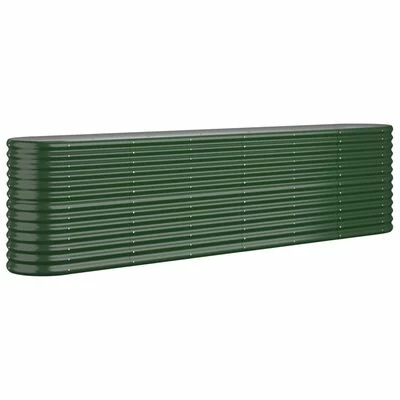 VidaXL Jardinière de jardin Acier enduit de poudre 260x40x68 cm Vert 1 VidaXL Jardinière de jardin Acier enduit de poudre 260x40x68 cm Vert