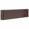 VidaXL Jardinière de jardin Acier enduit de poudre 260x40x68 cm Marron