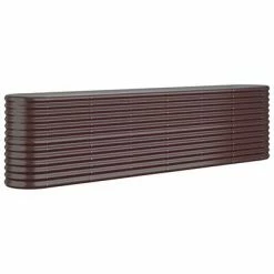 VidaXL Jardinière de jardin Acier enduit de poudre 260x40x68 cm Marron