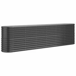 VidaXL Jardinière Acier enduit de poudre 260x40x68 cm Anthracite