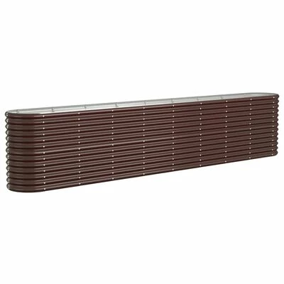 VidaXL Jardinière de jardin Acier enduit de poudre 332x40x68 cm Marron 1 VidaXL Jardinière de jardin Acier enduit de poudre 332x40x68 cm Marron