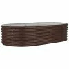 VidaXL Jardinière de jardin Acier enduit de poudre 152x80x36 cm Marron