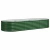 VidaXL Jardinière de jardin Acier enduit de poudre 224x80x36 cm Vert