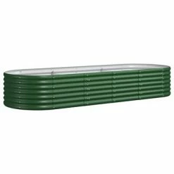 VidaXL Jardinière de jardin Acier enduit de poudre 224x80x36 cm Vert