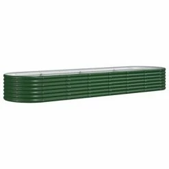 VidaXL Jardinière de jardin Acier enduit de poudre 296x80x36 cm Vert