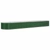 VidaXL Jardinière de jardin Acier enduit de poudre 368x80x36 cm Vert