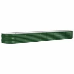 VidaXL Jardinière de jardin Acier enduit de poudre 368x80x36 cm Vert