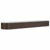 VidaXL Jardinière de jardin Acier enduit de poudre 368x80x36 cm Marron