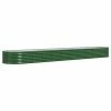 VidaXL Jardinière de jardin Acier enduit de poudre 440x80x36 cm Vert