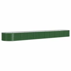 VidaXL Jardinière de jardin Acier enduit de poudre 440x80x36 cm Vert