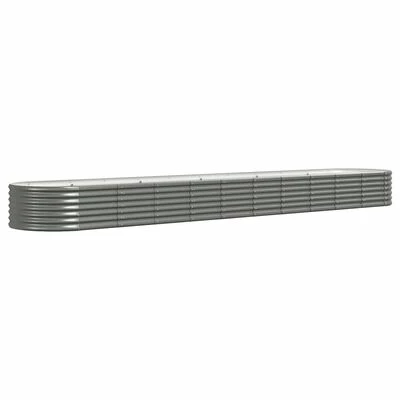 VidaXL Jardinière de jardin Acier enduit de poudre 440x80x36 cm Gris 1 VidaXL Jardinière de jardin Acier enduit de poudre 440x80x36 cm Gris