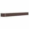 VidaXL Jardinière de jardin Acier enduit de poudre 440x80x36 cm Marron