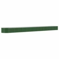 VidaXL Jardinière de jardin Acier enduit de poudre 620x80x36 cm Vert