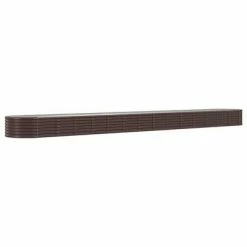 VidaXL Jardinière de jardin Acier enduit de poudre 620x80x36 cm Marron
