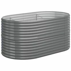 VidaXL Jardinière de jardin Acier enduit de poudre 152x80x68 cm Gris