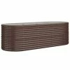 VidaXL Jardinière de jardin Acier enduit de poudre 224x80x68 cm Marron