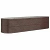 VidaXL Jardinière de jardin Acier enduit de poudre 296x80x68 cm Marron