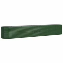 VidaXL Jardinière de jardin Acier enduit de poudre 440x80x68 cm Vert